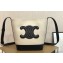 Celine SMALL BUCKET CUIR TRIOMPHE Bag in TEXTILE AND CALFSKIN Natural / Black 198243