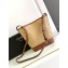 Celine SMALL BUCKET CUIR TRIOMPHE Bag in RAFFIA EFFECT TEXTILE AND CALFSKIN Natural / Tan 198243
