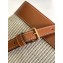 Celine SMALL BUCKET CUIR TRIOMPHE Bag in STRIPED TEXTILE AND CALFSKIN Beige 198243