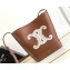 Celine SMALL BUCKET CUIR TRIOMPHE Bag in SMOOTH CALFSKIN WITH TRIOMPHE EMBROIDERY Tan 198243