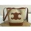 Celine SMALL BUCKET CUIR TRIOMPHE Bag in TEXTILE AND CALFSKIN Natural / Tan 198243