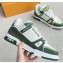 Louis Vuitton Men's LV Trainer Sneakers Top Quality Green 2023