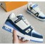 Louis Vuitton Men's LV Trainer Sneakers Top Quality Blue 2023