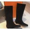 Hermes Finale boots in goatskin Suede Black 2023