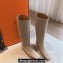 Hermes Finale boots in goatskin Suede Beige 2023