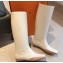 Hermes Finale boots in goatskin White 2023