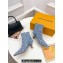 Louis Vuitton Heel 6.5cm Sparkle Ankle Boots Denim Blue 2023