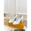 Louis Vuitton Heel 8.5cm Shake mary-jane Pumps Patent White 2023