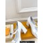 Louis Vuitton Heel 8.5cm Shake mary-jane Pumps Patent White 2023