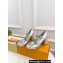 Louis Vuitton Heel 8.5cm Shake mary-jane Pumps Python Pattern Silver 2023
