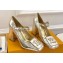 Louis Vuitton Heel 8.5cm Shake mary-jane Pumps Python Pattern Gold 2023