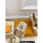 Louis Vuitton Heel 8.5cm Shake mary-jane Pumps Python Pattern Gold 2023