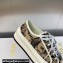 DIOR Walk'n'Dior Platform Low Top Sneakers in Beige and Black Cotton Embroidered with Plan de Paris Motif 2023