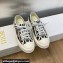 DIOR Walk'n'Dior Platform Low Top Sneakers in White Multicolor Embroidered Cotton with Étoile de Voyage Motif 2023