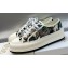 DIOR Walk'n'Dior Platform Low Top Sneakers in White Multicolor Embroidered Cotton with Étoile de Voyage Motif 2023