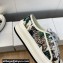 DIOR Walk'n'Dior Platform Low Top Sneakers in White Multicolor Embroidered Cotton with Étoile de Voyage Motif 2023