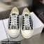 DIOR Walk'n'Dior Platform Low Top Sneakers in Embroidered Cotton Black 2023