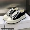 DIOR Walk'n'Dior Platform Low Top Sneakers in Embroidered Cotton Black 2023
