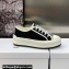DIOR Walk'n'Dior Platform Low Top Sneakers in Embroidered Cotton Black 2023