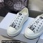 DIOR Walk'n'Dior Platform Low Top Sneakers in Embroidered Cotton White 2023