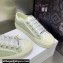 DIOR Walk'n'Dior Low Top Sneakers in Crystal White Embroidered Cotton 2023