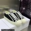 DIOR Walk'n'Dior Low Top Sneakers in Crystal Black Embroidered Cotton 2023