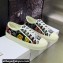 DIOR Walk'n'Dior Low Top Sneakers in Black Multicolor Cotton Embroidered With Petites Fleurs Motif 2023