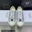 DIOR Walk'n'Dior Low Top Sneakers in Blue Brocart Embroidered Cotton 2023