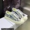 DIOR Walk'n'Dior Low Top Sneakers in Blue Brocart Embroidered Cotton 2023