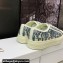 DIOR Walk'n'Dior Low Top Sneakers in Blue Brocart Embroidered Cotton 2023