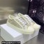 DIOR Walk'n'Dior Low Top Sneakers in Gold Tone Cotton Embroidery 2023