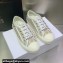 DIOR Walk'n'Dior Low Top Sneakers in Gold Tone Cotton Embroidery 2023