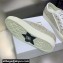 DIOR Walk'n'Dior Low Top Sneakers in Gold Tone Cotton Embroidery 2023
