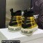 DIOR Walk'n'Dior High Top Sneakers in Black and Yellow Check'n'Dior Technical Mesh 2023
