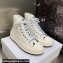 DIOR Walk'n'Dior Platform High Top Sneakers in Embroidered Cotton White 2023