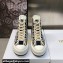 DIOR Walk'n'Dior Platform High Top Sneakers in Deep Blue Oblique Embroidered Cotton 2023