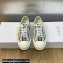 DIOR Walk'n'Dior Platform Low Top Sneakers in White and Black Embroidered Cotton with Toile de Jouy Voyage Motif 2023