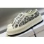 DIOR Walk'n'Dior Platform Low Top Sneakers in White and Black Embroidered Cotton with Toile de Jouy Voyage Motif 2023