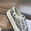 DIOR Walk'n'Dior Platform Low Top Sneakers in White and Black Embroidered Cotton with Toile de Jouy Voyage Motif 2023