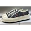 DIOR Walk'n'Dior Platform Low Top Sneakers in Blue Multicolor Cotton with Dior Jardin Magique Embroidery 2023