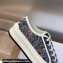 DIOR Walk'n'Dior Platform Low Top Sneakers in Blue Multicolor Cotton with Dior Jardin Magique Embroidery 2023