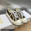 DIOR Walk'n'Dior Platform Low Top Sneakers in Beige and Black Embroidered Cotton with Toile de Jouy Voyage Motif 2023
