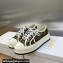 DIOR Walk'n'Dior Platform Low Top Sneakers in Beige and Black Embroidered Cotton with Toile de Jouy Voyage Motif 2023