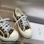 DIOR Walk'n'Dior Platform Low Top Sneakers in Beige and Black Embroidered Cotton with Toile de Jouy Voyage Motif 2023