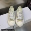 DIOR Walk'n'Dior Platform Low Top Sneakers in Beige Cotton Embroidery 2023