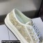 DIOR Walk'n'Dior Platform Low Top Sneakers in Beige Cotton Embroidery 2023