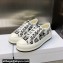 DIOR Walk'n'Dior Platform Low Top Sneakers in White/Black Embroidery 2023