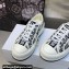 DIOR Walk'n'Dior Platform Low Top Sneakers in White/Black Embroidery 2023