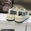 DIOR Walk'n'Dior Platform Low Top Sneakers in White/Black Embroidery 2023