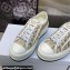DIOR Walk'n'Dior Platform Low Top Sneakers in Gold Oblique Embroidered Cotton 2023